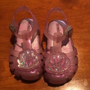 Toddler Girls Mini Melissa Sandals Size 8 USA